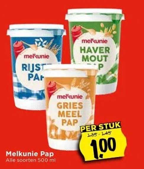 Melkunie Pap Alle soorten 500 ml