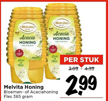 Melvita Honing Bloemen- of Acaciahoning Fles 365 gram