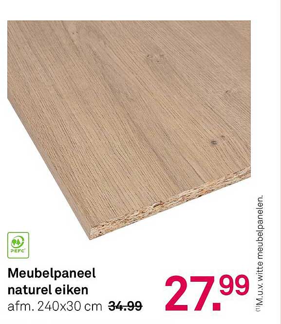 Meubelpaneel naturel eiken