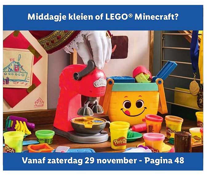 Middagje kleien of LEGO® Minecraft?