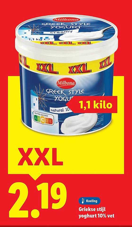 Milbona Greek Style Yoghurt 1,1 kilo