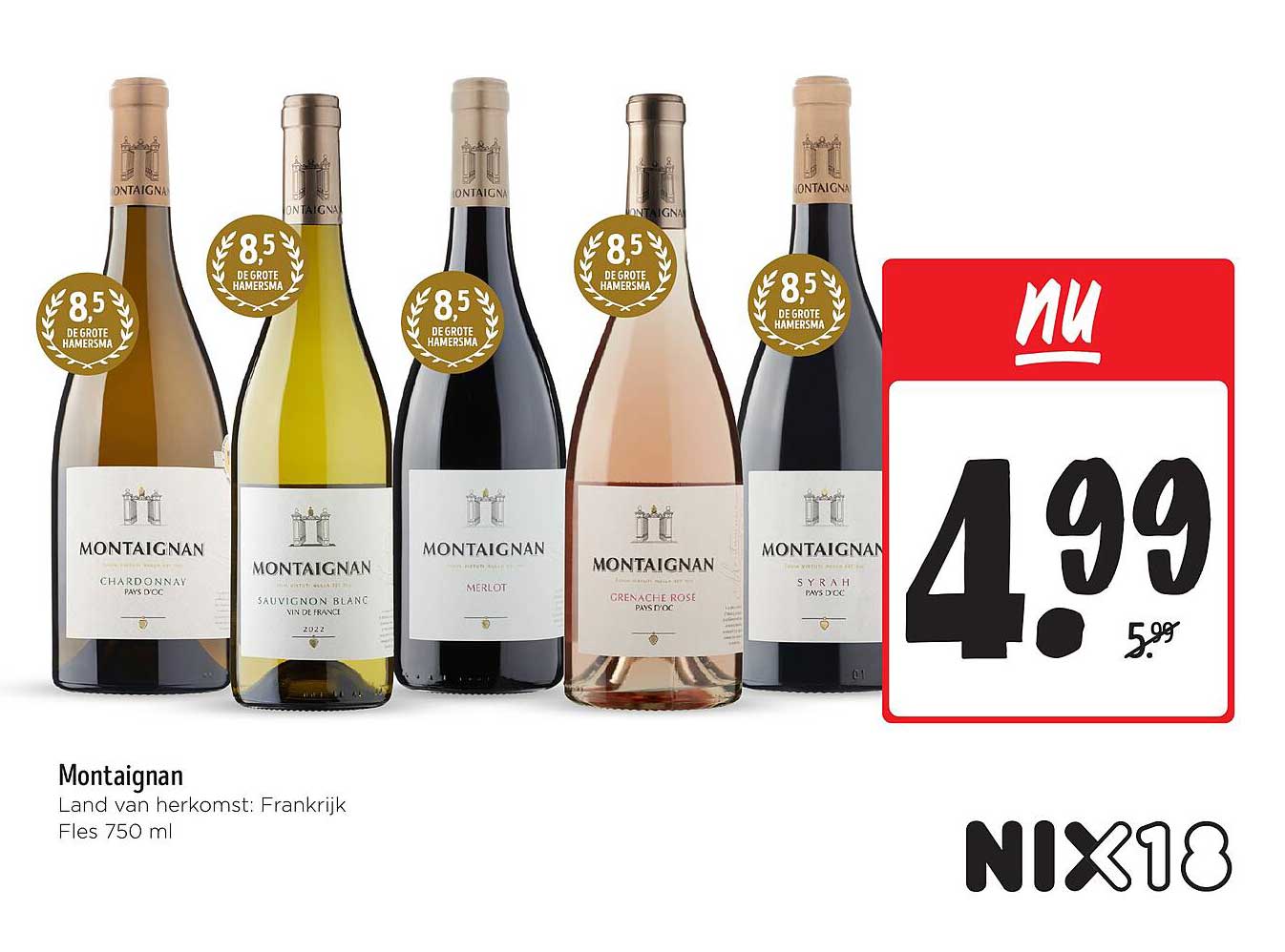 Montaignan Wijn - Fles 750 ml