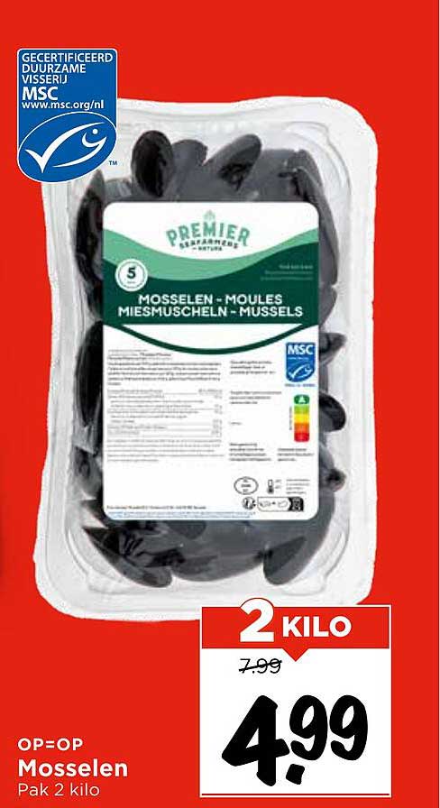 Mosselen Pak 2 kilo