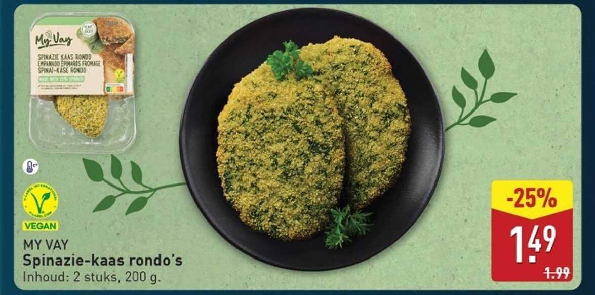 MY VAY Spinazie-kaas rondo’s