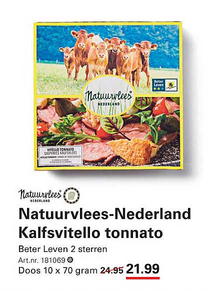 Natuuurvlees-Nederland Kalfsvitello tonnato