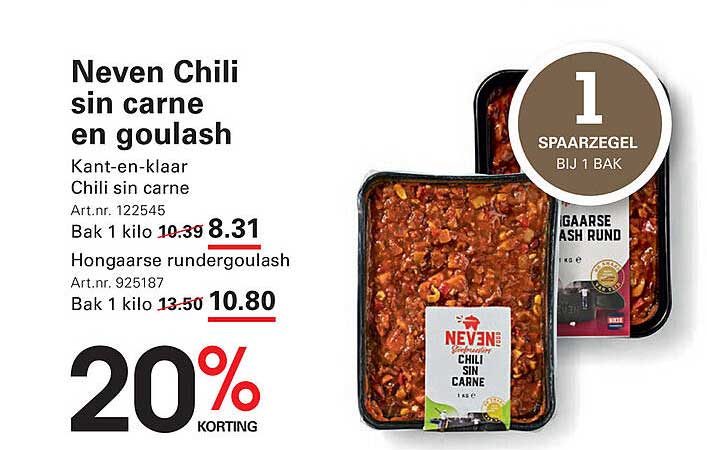 Neven Chili sin carne en goulash
