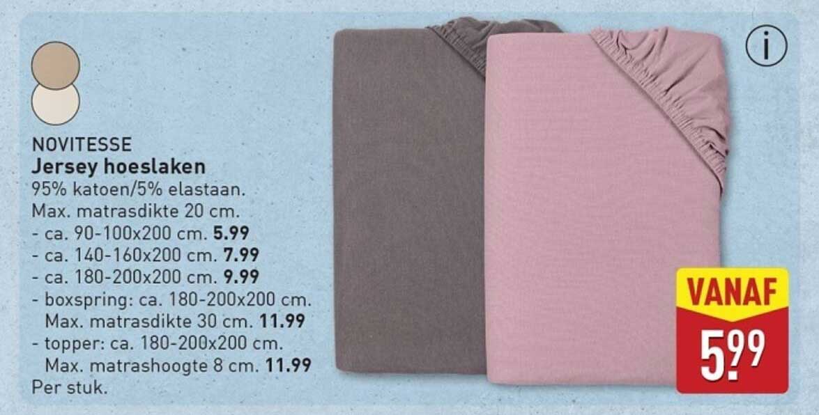 NOVITESSE Jersey hoeslaken