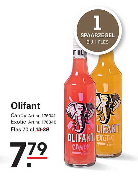 Olifant Candy en Exotic Fles 70 cl