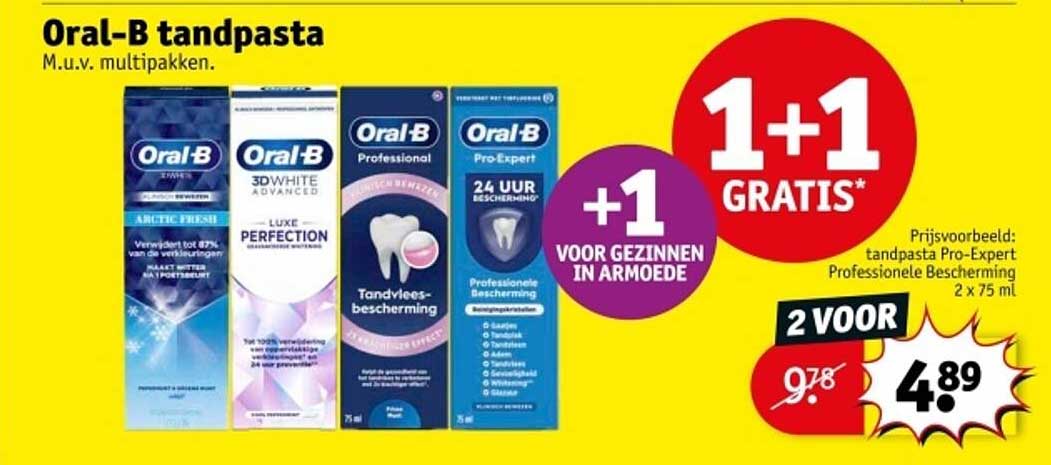 Oral-B tandpasta M.u.v. multipakken.