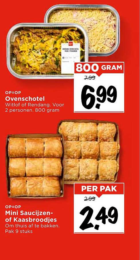 Ovenschotel Witlof of Rendang Voor 2 Personen. 800 Gram