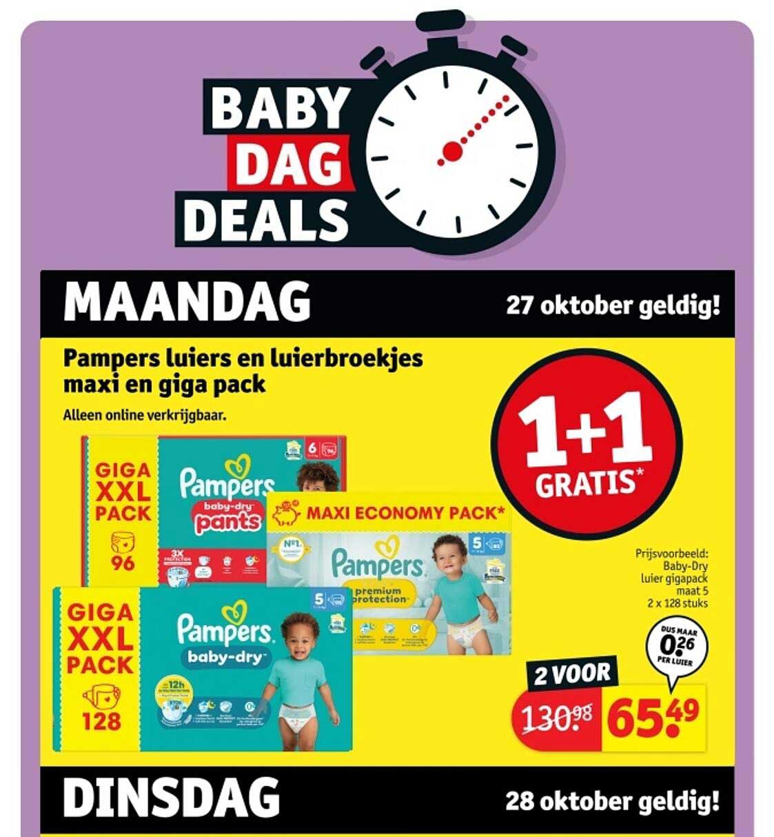 Pampers luiers en luierbroekjes maxi en giga pack