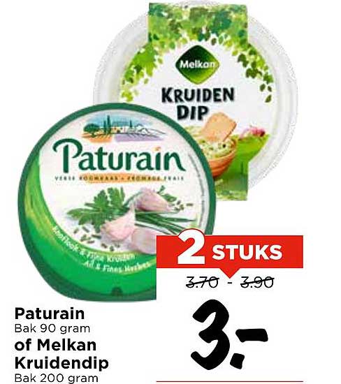 Paturain Bak 90 gram of Melkan Kruidendip Bak 200 gram