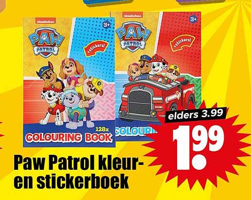 Paw Patrol kleur- en stickerboek