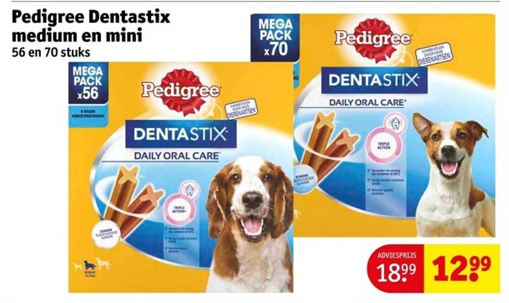 Pedigree Dentastix medium en mini 56 en 70 stuks