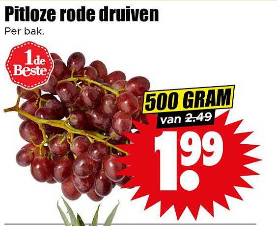 Pitloze rode druiven