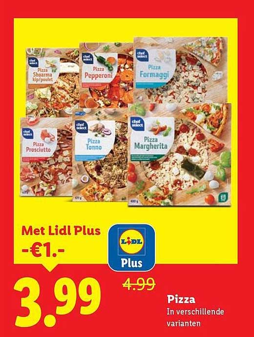 Pizza In verschillende varianten