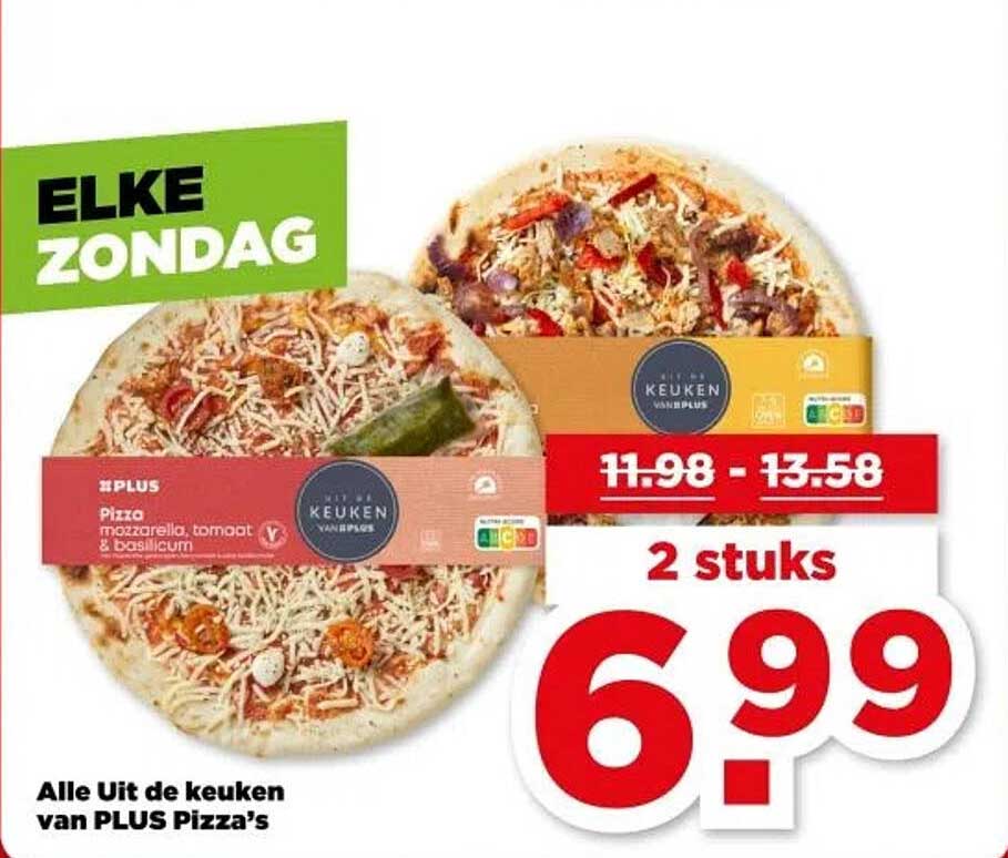 Pizza mozzarella, tomaat & basilicum