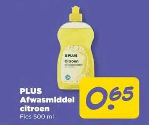 PLUS Afwasmiddel citroen Fles 500 ml
