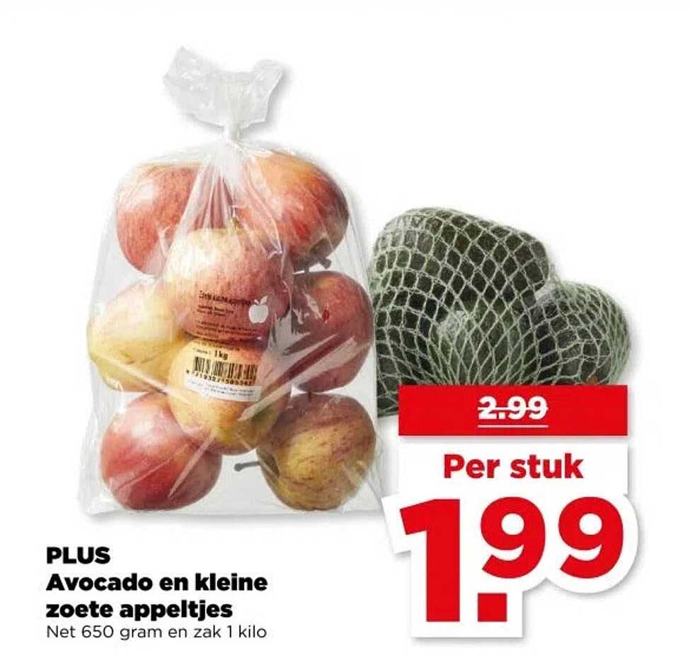 PLUS Avocado en kleine zoete appeltjes