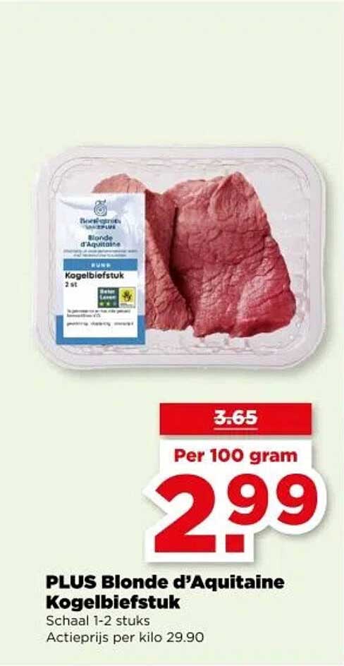 PLUS Blonde d'Aquitaine Kogelbiefstuk