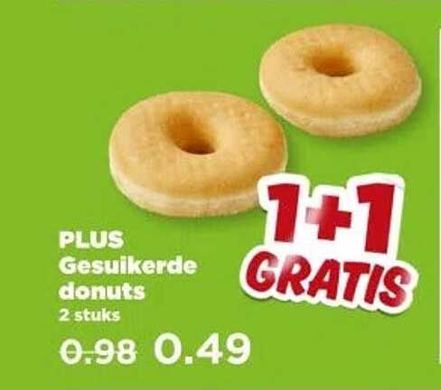 PLUS Gesuikerde donuts 2 stuks