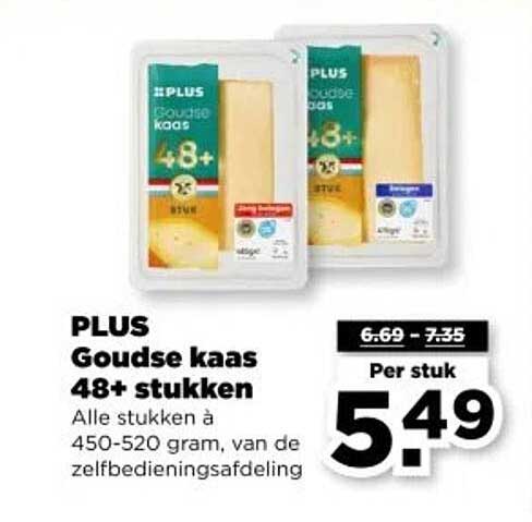 PLUS Goudse kaas 48+ stukken