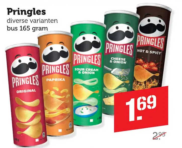 Pringles diverse varianten bus 165 gram