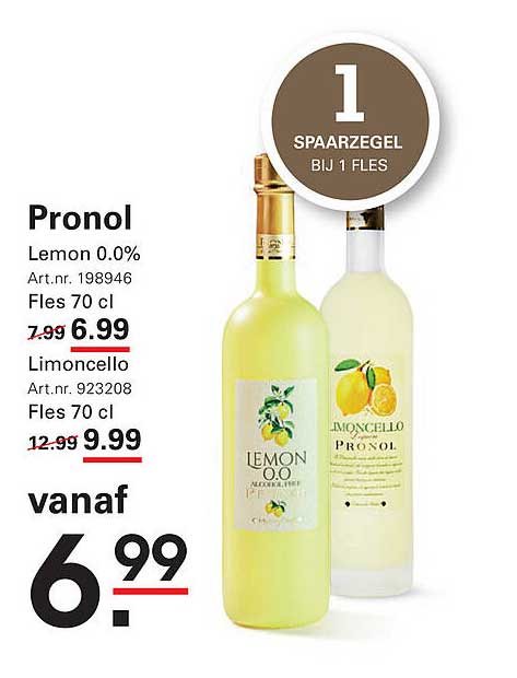 Pronol Lemon 0.0% en Limoncello 70 cl