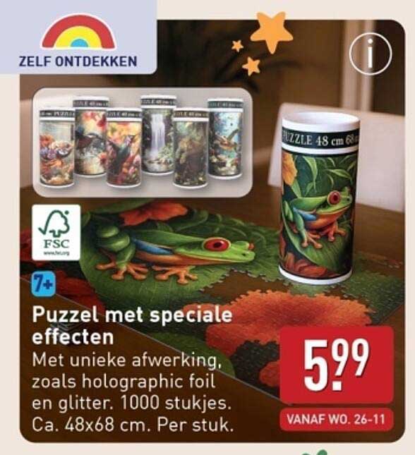 Puzzel met speciale effecten