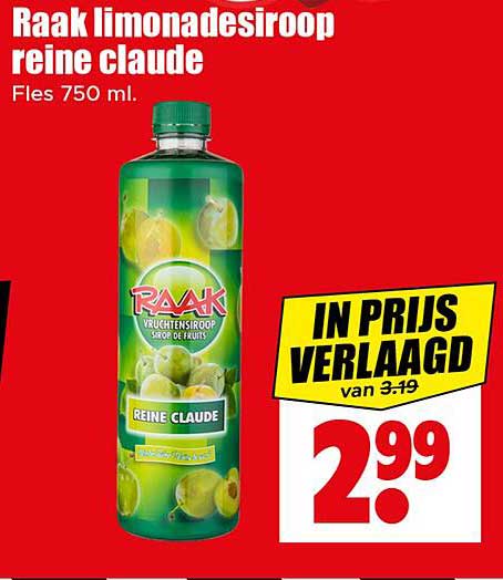 Raak limonadesiroop reine claude