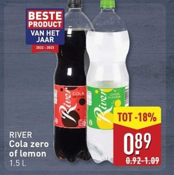RIVER Cola zero of lemon 1.5 l.