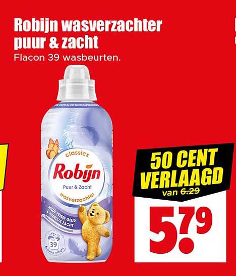 Robijn wasverzachter puur & zacht