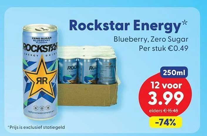 Rockstar Energy* Blueberry, Zero Sugar