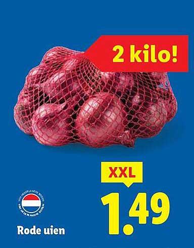 Rode uien 2 kilo