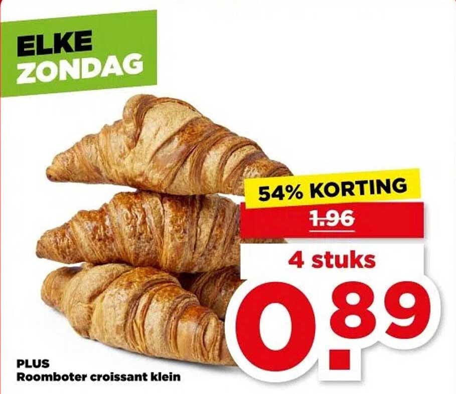 Roomboter croissant klein - 4 stuks