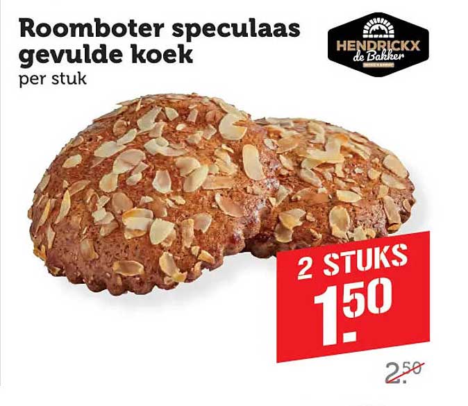 Roomboter speculaas gevulde koek