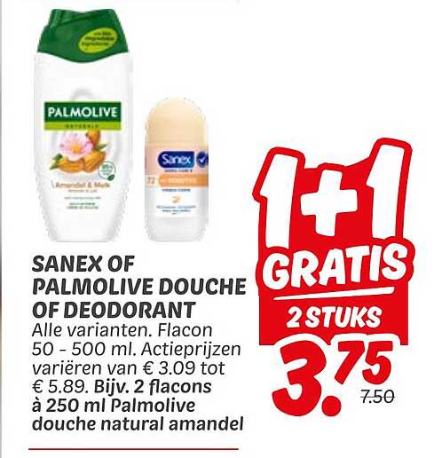 SANEX OF PALMOLIVE DOUCHE OF DEODORANT