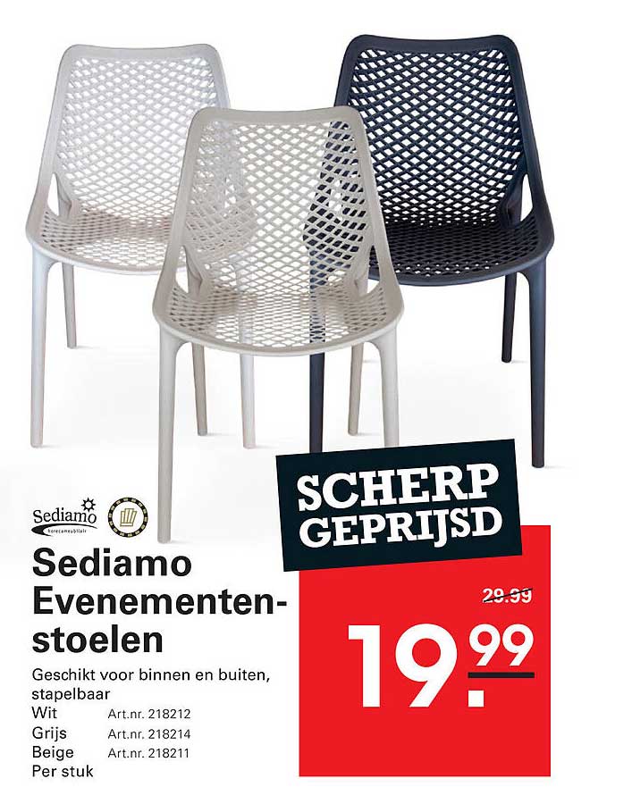 Sediamo Evenementenstoelen