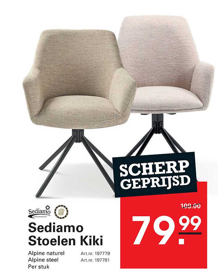Sediamo Stoelen Kiki