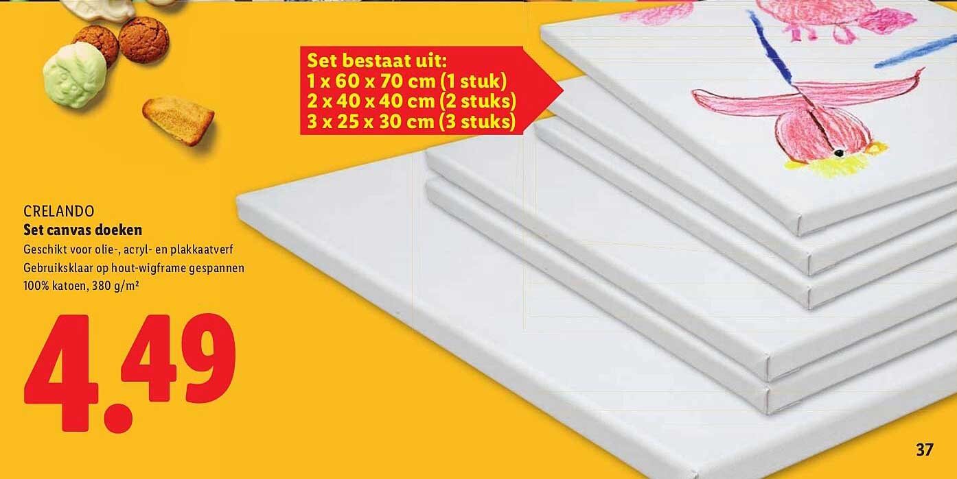 Set canvas doeken