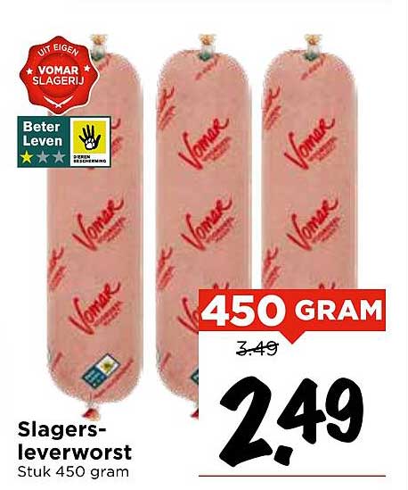 Slagers-leverworst 450 gram