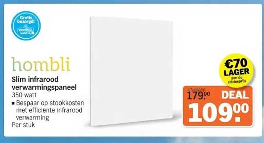 Slim infrarood verwarmingspaneel 350 watt