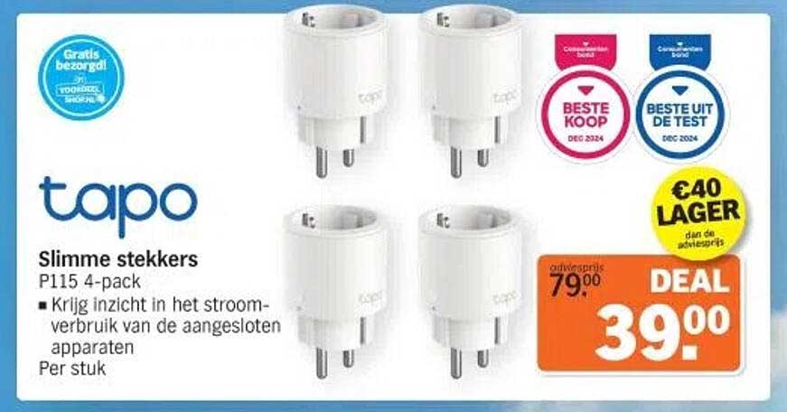 Slimme stekkers P115 4-pack