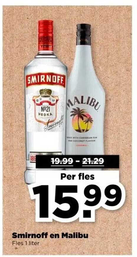Smirnoff en Malibu