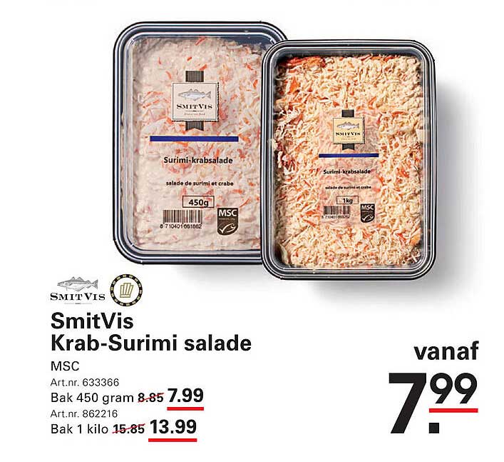 SmitVis Krab-Surimi salade