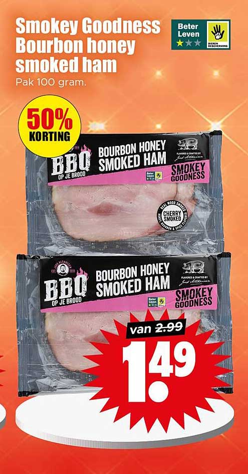 Smokey Goodness Bourbon honey smoked ham