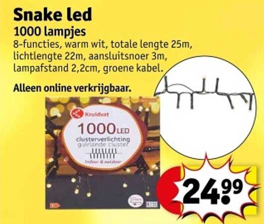 Snake led 1000 lampjes