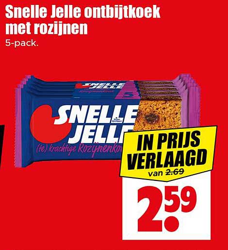 Snelle Jelle ontbijtkoek met rozijnen 5-pack