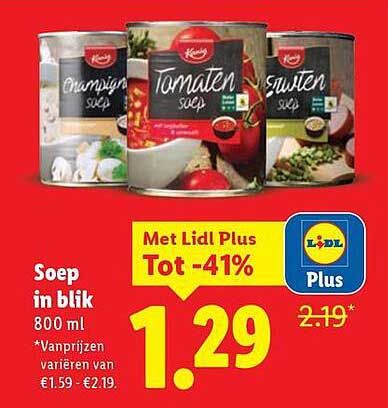 Soep in blik