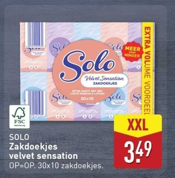 SOLO Zakdoekjes velvet sensation